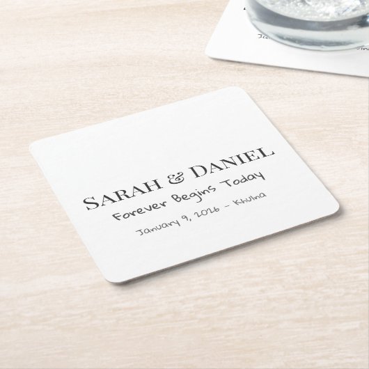 Custom Beverage Coasters Custom Paper Coasters Rechteckiger Pappuntersetzer (angewinkelt)