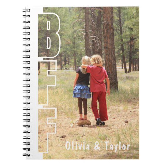 Custom BFF Photo Illusion Notebook Notizblock (Vorderseite)