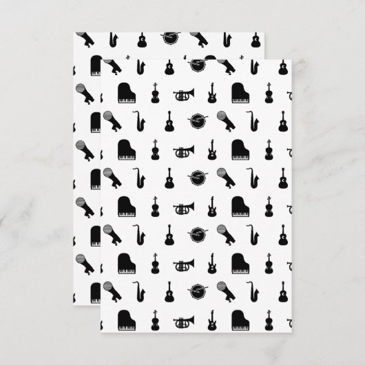 CUSTOM BG FARBE der zusammengesetzten Musikinstrum Dankeskarte (Vorne/Hinten)