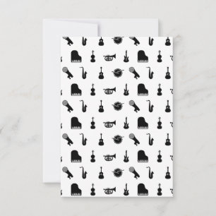 CUSTOM BG FARBE der zusammengesetzten Musikinstrum Dankeskarte