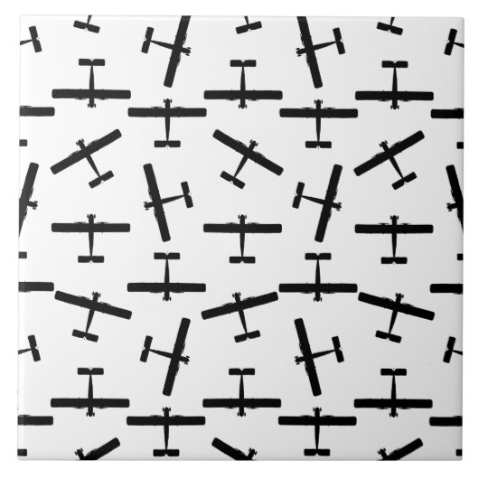CUSTOM BG FARBE Vintage Flugzeuge Fliese (Vorderseite)