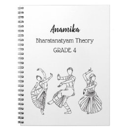 Custom bharatanatyam Tanztheorie Spiral Notebook Notizblock