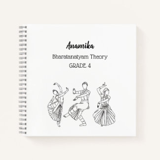 Custom bharatanatyam Tanztheorie Spiral Notebook Notizblock