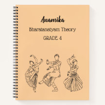 Custom bharatanatyam Tanztheorie Spiral Notebook