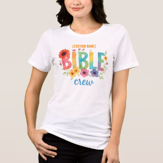 Custom Bible Crew - Regenbogen-Blumen-Christen-Tea Tri-Blend Shirt