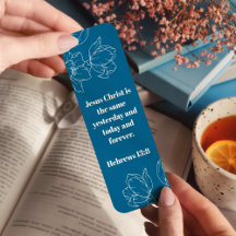 Custom Bible Verse Christlich Religious Floral Blu