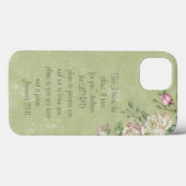 Custom Bible Verse Floral Shabby Chic Handy Case (Rückseite (Horizontal))