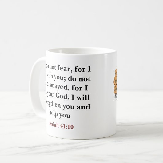 Custom Bible Verse Ich bin dein Gott Kaffeetasse (Vorderseite Links)