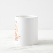 Custom Bible Verse on Peach Background and Blume Kaffeetasse (Mittel)
