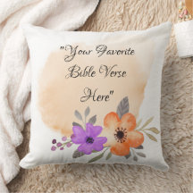 Custom Bible Verse on Peach Background and Blume