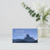 Custom Bible Verse Swiss Alps Photo Template Visitenkarte (Stehend Vorderseite)