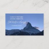 Custom Bible Verse Swiss Alps Photo Template Visitenkarte (Vorderseite)