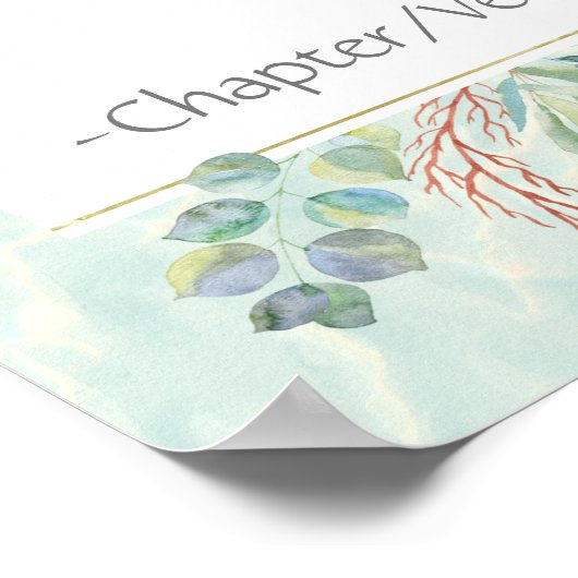 Custom Bible Verse Wall Decke Eukalyptus Leaf Poster (Ecke)