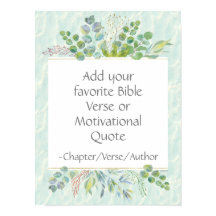 Custom Bible Verse Wall Decke Eukalyptus Leaf