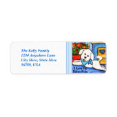 Custom Bichon Frise Dog Rücksendeadressen-Aufklebe (Vorne)