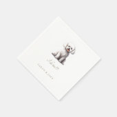 Custom Bichon Pet Wedding Napkins Serviette (Ecke)
