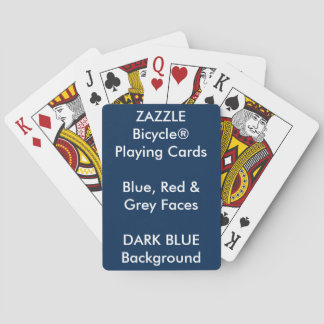 Custom Bicycle® Blue, Red, Grey Face Playing Cards Spielkarten