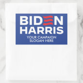 Custom Biden Harris Campaign Slogan Rechteckiger Aufkleber (Tasche)