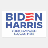 Custom Biden Harris Campaign Slogan Rechteckiger Aufkleber (Vorderseite)