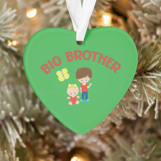 Custom Big Brother mit Baby Schwester Herz Ornament (Baum)