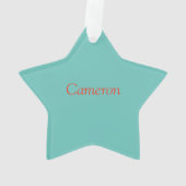 Custom Big Brother mit Baby Sister Star Ornament (Rückseite)