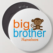 Custom Big Brother Monkey Tasten Button (Vorne & Hinten)