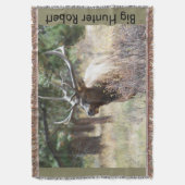 Custom Big Bull Elk Throw Blanket Wohngestaltung Decke (Vorderseite Vertikal)