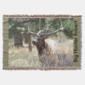 Custom Big Bull Elk Throw Blanket Wohngestaltung Decke (Vorderseite)