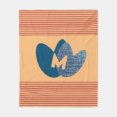 Custom Big Hearts Mit Monogramm Blanket Fleecedecke (Vorderseite)