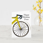 Custom Bike Wheel Card: Radfahrer Karte (Gelbe Blume)