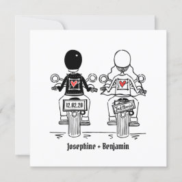 Custom Biker Motorrad Abend Hochzeit Einladung