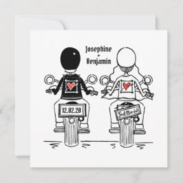 Custom Biker Motorrad Abend Hochzeit Einladung