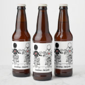 Custom Biker Motorrad Hochzeitsmarken Bierflaschenetikett (Flaschen)