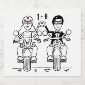 Custom Biker Motorrad Hochzeitsmarken Bierflaschenetikett (Einzelnes Label)