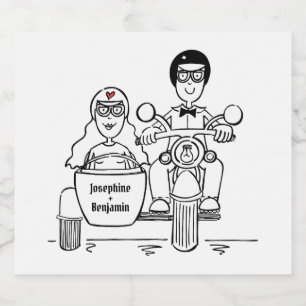 Custom Biker Motorrad Hochzeitsmarken Bierflaschenetikett