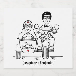 Custom Biker Motorrad Hochzeitsmarken Bierflaschenetikett