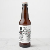 Custom Biker Motorrad Hochzeitsmarken Bierflaschenetikett (Vorderseite)