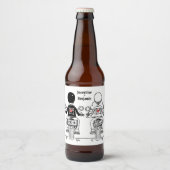 Custom Biker Motorrad Hochzeitsmarken Bierflaschenetikett (Vorderseite)