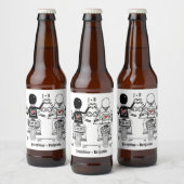 Custom Biker Motorrad Hochzeitsmarken Bierflaschenetikett (Flaschen)