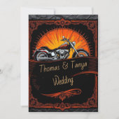 Custom Biker Wedding Invitation Einladung (Vorderseite)