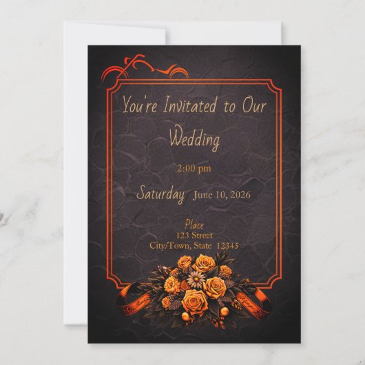Custom Biker Wedding Invitation Einladung (Rückseite)