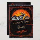 Custom Biker Wedding Invitation Einladung (Vorne/Hinten)