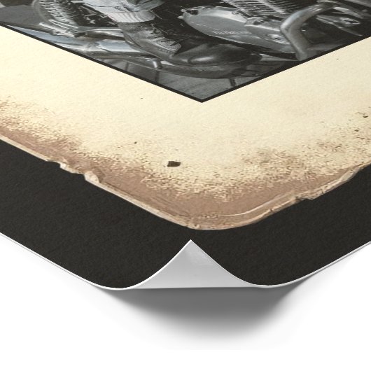 Custom Biker Wine tasting in der Fattoria Moncucch Poster (Ecke)