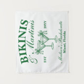 Custom Bikinis and Martinis Bachelorette Party Wandteppich (Vorderseite)
