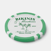 Custom Bikinis und Martinis Junggeselinnen-Abschie Pokerchips (Einzeln)