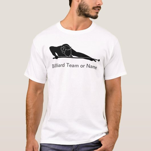 Custom Billiards Pool League Team Gear T-Shirt (Vorderseite)