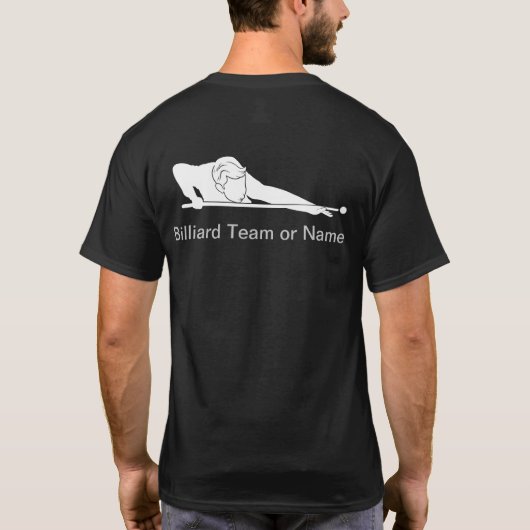 Custom Billiards Pool League Team Gear T-Shirt (Rückseite)