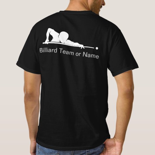 Custom Billiards Pool League Team Gear T-Shirt (Rückseite)