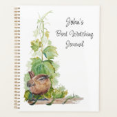 Custom Bird Watching Journal for Birders Wren Bird Planer (Vorderseite)