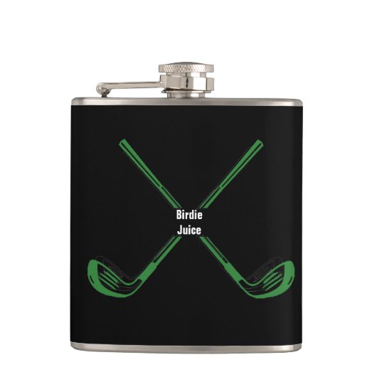 Custom Birdie Juice Flask - Funny Golf Geschenk Flachmann (Vorderseite)